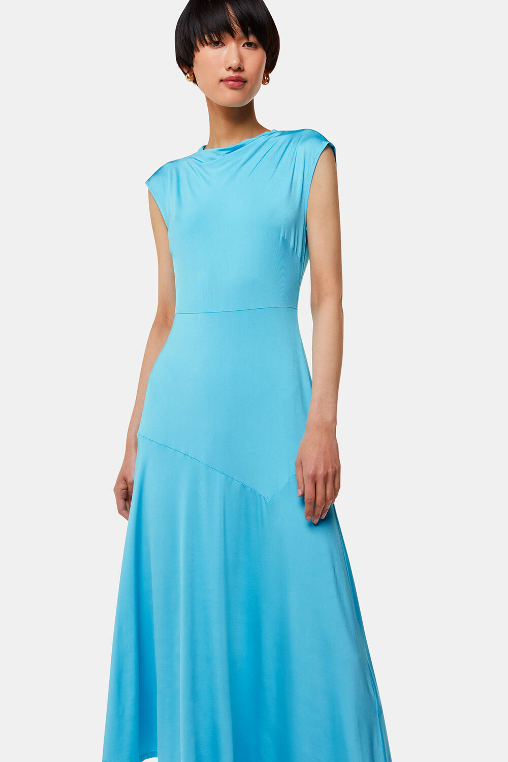 Iris Asymmetric Jersey Dress